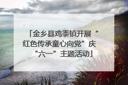 金乡县鸡黍镇开展“红色传承童心向党”庆“六一”主题活动