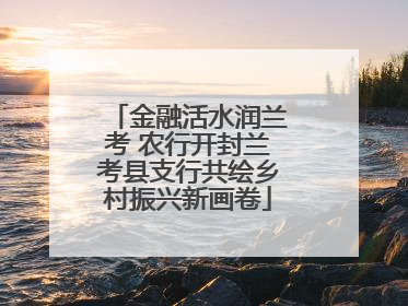 金融活水润兰考 农行开封兰考县支行共绘乡村振兴新画卷