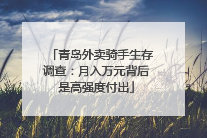 青岛外卖骑手生存调查：月入万元背后是高强度付出
