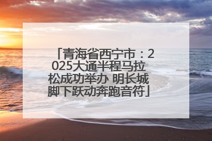 青海省西宁市：2025大通半程马拉松成功举办 明长城脚下跃动奔跑音符