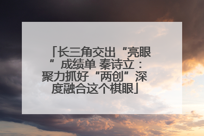 长三角交出“亮眼”成绩单 秦诗立：聚力抓好“两创”深度融合这个棋眼