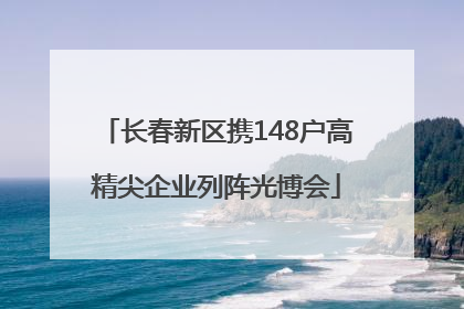 长春新区携148户高精尖企业列阵光博会