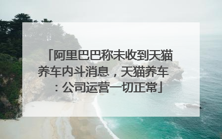 阿里巴巴称未收到天猫养车内斗消息，天猫养车：公司运营一切正常