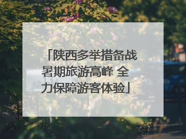 陕西多举措备战暑期旅游高峰 全力保障游客体验