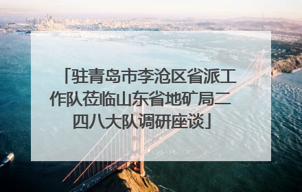 驻青岛市李沧区省派工作队莅临山东省地矿局二四八大队调研座谈