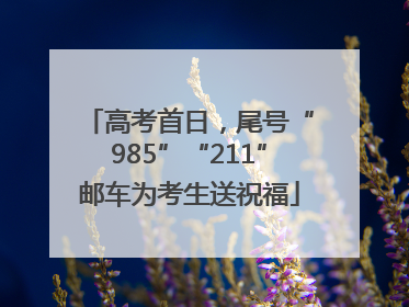 高考首日，尾号“985”“211”邮车为考生送祝福