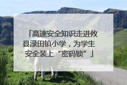 高速安全知识走进攸县渌田镇小学，为学生安全装上“密码锁”