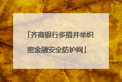 齐商银行多措并举织密金融安全防护网