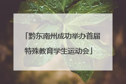黔东南州成功举办首届特殊教育学生运动会