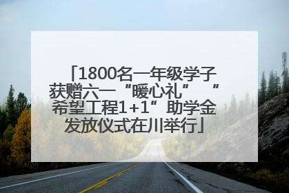 1800名一年级学子获赠六一“暖心礼” “希望工程1+1”助学金发放仪式在川举行