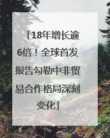 18年增长逾6倍！全球首发报告勾勒中非贸易合作格局深刻变化