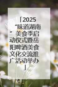2025“味道湖南”美食季启动仪式暨岳阳啤酒美食文化交流推广活动举办