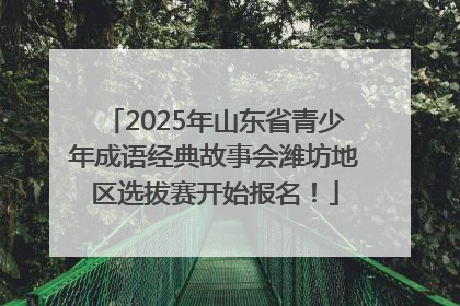 2025年山东省青少年成语经典故事会潍坊地区选拔赛开始报名！