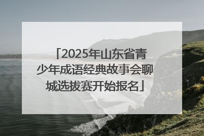 2025年山东省青少年成语经典故事会聊城选拔赛开始报名