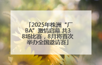 2025年株洲“厂BA”激情启幕 共38场比赛，8月将首次举办全国邀请赛