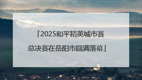 2025和平精英城市赛总决赛在岳阳市圆满落幕