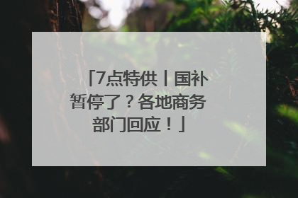 7点特供丨国补暂停了？各地商务部门回应！