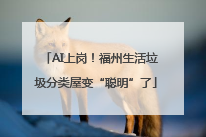 AI上岗！福州生活垃圾分类屋变“聪明”了